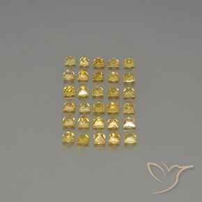 Sapphire Gemstones in 2.7 x 2.7 mm Size for Sale, Sapphire Stones in Golden Color