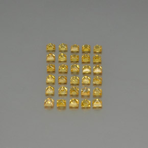 Sapphire Gemstone in 2.7 x 2.7 mm Size for Sale, Sapphire Stone in Yellow Golden Color