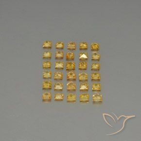 Sapphire Gemstones in 2.6 x 2.6 mm Size for Sale, Sapphire Stones in Golden Color