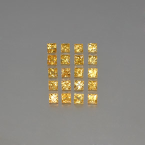 2.86 ct Yellow Sapphire Gemstone, Sapphire Gem in Princess-Cut Shape for Sale.