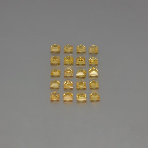 Sapphire Gemstone in 2.7 x 2.6 mm Size for Sale, Sapphire Stone in Yellow Golden Color