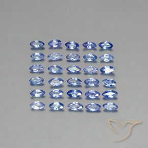 2.86 ct Loose Blue Sapphire, 4.1 x 2.1 mm Marquise Cut From Sri Lanka, Photo A