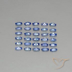 Sapphire Gemstones in 4.1 x 2.1 mm Size for Sale, Sapphire Stones in Medium Dark Blue Color