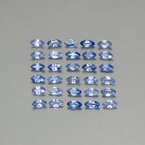 Medium Dark Blue Sapphire Gem - 0.1ct Marquise Facet (ID: 345576)