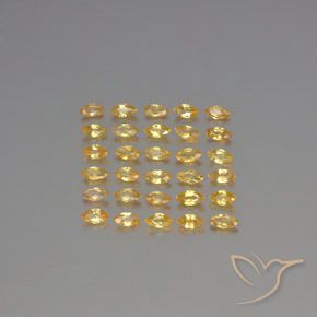 Dorado Zafiro Gema - 0.1ct Forma marquesa (ID: 345607)