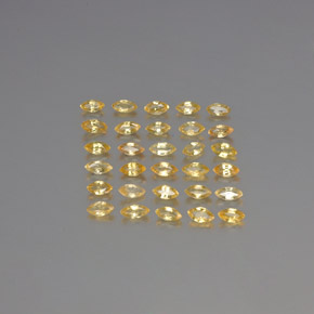 3.37 ctw Yellow Sapphire Gemstones, Sapphire Gems in Marquise Facet Shape for Sale.