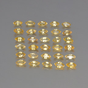 3.37 ctw Yellow Sapphire Stones, Natural Sapphire in Marquise Facet Shape for Sale