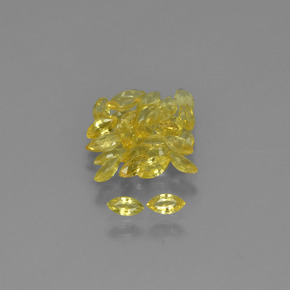 Yellow Sapphire Gem - 0.1ct Marquise Facet (ID: 345610)