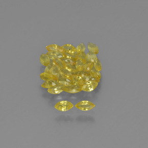 3.34 ctw Yellow Sapphire Gemstones, Sapphire Gems in Marquise Facet Shape for Sale.