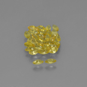Sapphire Gemstones in 4.1 x 2.1 mm Size for Sale, Sapphire Stones in Yellow Golden Color
