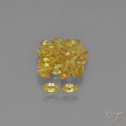 2.83 ctw Yellow Sapphire Gemstones, Sapphire Gems in Marquise Facet Shape for Sale.
