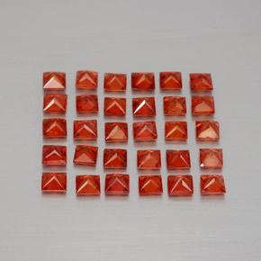 Sapphire Gemstones in 2.5 x 2.5 mm Size for Sale, Sapphire Stones in Fire Red Color
