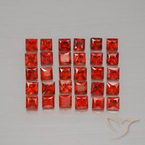 Medium Red Сапфир Камень - 0.1ct Огранка Принцесса (ID: 345671)