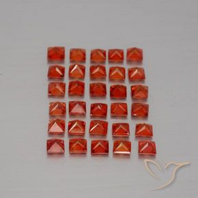 Sapphire Gemstones in 2.7 x 2.6 mm Size for Sale, Sapphire Stones in Fire Red Color