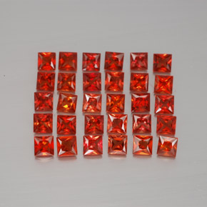 3ct Princess-Cut Red Orange Sapphire for sale thumb image of 3ct Princess-Cut Red Orange Sapphire (ID: 345675)