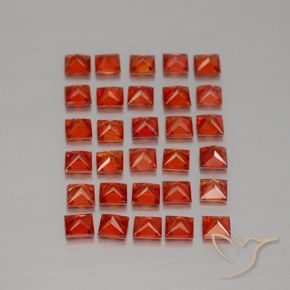 Sapphire Gemstones in 2.7 x 2.7 mm Size for Sale, Sapphire Stones in Fire Red Color