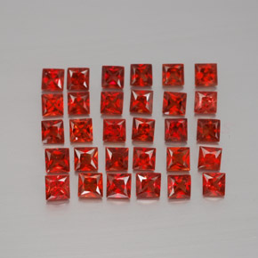 3.36 ct Orange Sapphire Gemstone, Sapphire Gem in Princess-Cut Shape for Sale.
