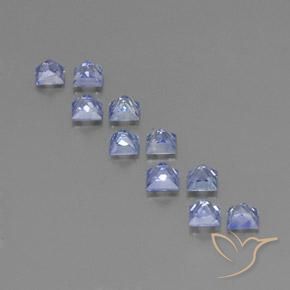 Sapphire Gemstones in 3.2 x 3.2 mm Size for Sale, Sapphire Stones in Pastel Blue Color