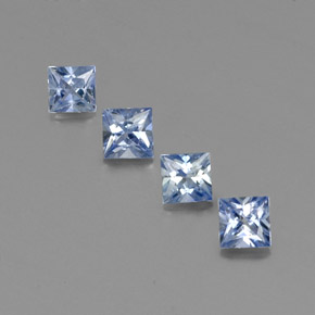 1.59 ct Blue Sapphire Gemstone, Sapphire Gem in Princess-Cut Shape for Sale.