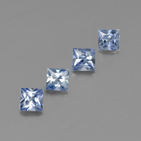 1.59 ct Blue Sapphire Stone, Natural Sapphire in Princess-Cut Shape for Sale