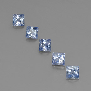 1.69 ct Blue Sapphire Gemstone, Sapphire Gem in Princess-Cut Shape for Sale.