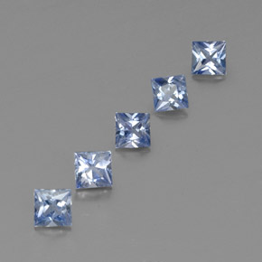 1.69 ct Blue Sapphire Stone, Natural Sapphire in Princess-Cut Shape for Sale