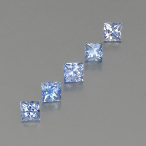 1.82 ct Blue Sapphire Stone, Natural Sapphire in Princess-Cut Shape for Sale