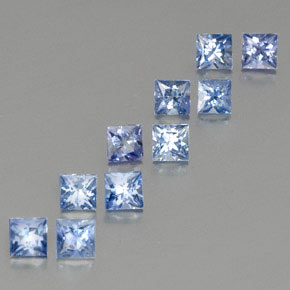 2.99 ct Blue Sapphire Stone, Natural Sapphire in Princess-Cut Shape for Sale