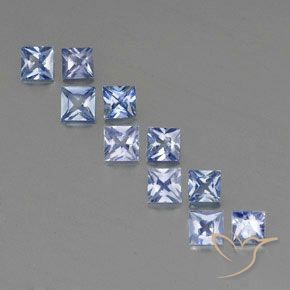 2.64 ct Loose Blue Sapphire, 3.3 x 3.3 mm Princess Cut From Sri Lanka, Photo A