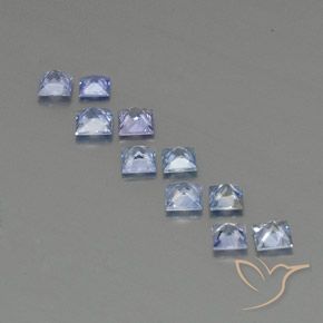 Sapphire Gemstones in 3 x 3 mm (calibrated) Size for Sale, Sapphire Stones in Light Purplish Blue Color