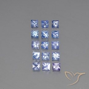 3.56 ct Loose Blue Sapphire, 3.1 x 3.1 mm Princess Cut From Sri Lanka, Photo A