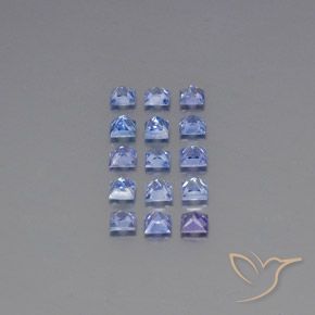Sapphire Gemstones in 3.1 x 3.1 mm Size for Sale, Sapphire Stones in Light Violet Blue Color