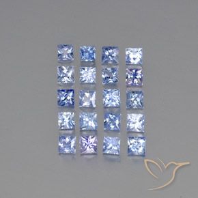 4.2 ct Loose Blue Sapphire, 3.1 x 3.1 mm Princess Cut From Sri Lanka, Photo A
