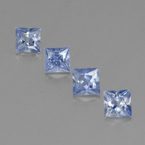 1.64 ct Blue Sapphire Gemstone, Sapphire Gem in Princess-Cut Shape for Sale.