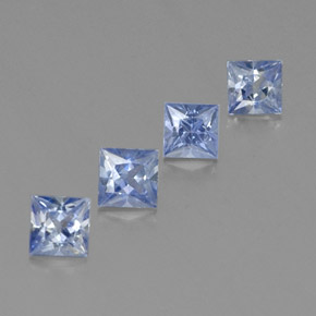 1.64 ct Blue Sapphire Stone, Natural Sapphire in Princess-Cut Shape for Sale