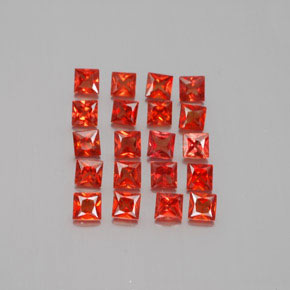 Medium Red Saphir Edelstein - 0.1ct Prinzess-Schliff (ID: 346026)