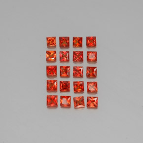 Fire Red Сапфир Камень - 0.1ct Огранка Принцесса (ID: 346030)