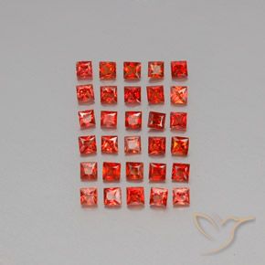 Fire Red Сапфир Камень - 0.1ct Огранка Принцесса (ID: 346032)
