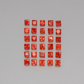 2.9ct Princess-Cut Red Orange Sapphire for sale thumb image of 2.9ct Princess-Cut Red Orange Sapphire (ID: 346033)