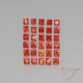 3.4ct Princess-Cut Red Orange Sapphire for sale thumb image of 3.4ct Princess-Cut Red Orange Sapphire (ID: 346038)