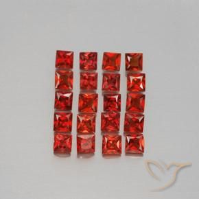 Fire Red Сапфир Камень - 0.1ct Огранка Принцесса (ID: 346088)