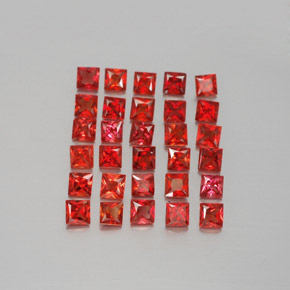 Rojo claro Zafiro Gema - 0.1ct Corte Princesa (ID: 346093)