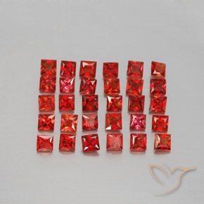 Fire Red Сапфир Камень - 0.1ct Огранка Принцесса (ID: 346094)