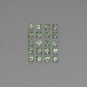 2.29 ct Green Sapphire Gemstone, Sapphire Gem in Princess-Cut Shape for Sale.