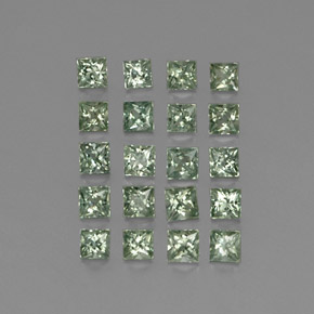 2.29 ct Green Sapphire Stone, Natural Sapphire in Princess-Cut Shape for Sale