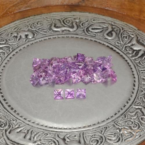 4.65ctw Natural Pinkish Purple Sapphire, Square, VVS-VS