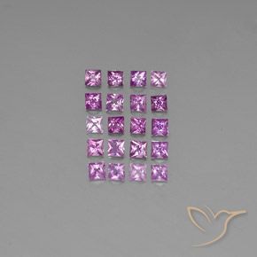 2.52 ct Loose Purple Sapphire, 2.7 x 2.7 mm Princess Cut From Madagascar, Photo A