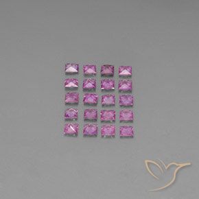 Sapphire Gemstones in 3 x 3 mm (calibrated) Size for Sale, Sapphire Stones in Pinkish Purple Color
