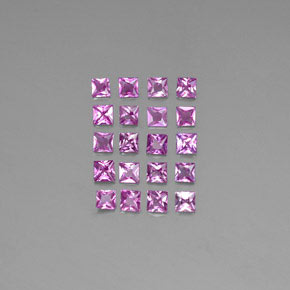 Pinkish Violet Purple Sapphire Gem - 0.1ct Princess-Cut (ID: 346156)