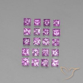 Pinkish Violet Purple Sapphire Gem - 0.2ct Princess-Cut (ID: 346158)